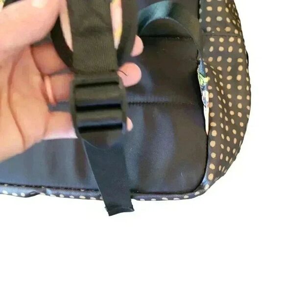 Haute Girl's Black & Gold Polka-dot, Pink Floral Back Pack NEW - Picture 9 of 9